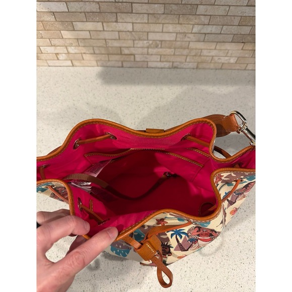 Disney Dooney & Bourke Moana Drawstring Hand Bag Bucket Purse - Picture 5 of 5